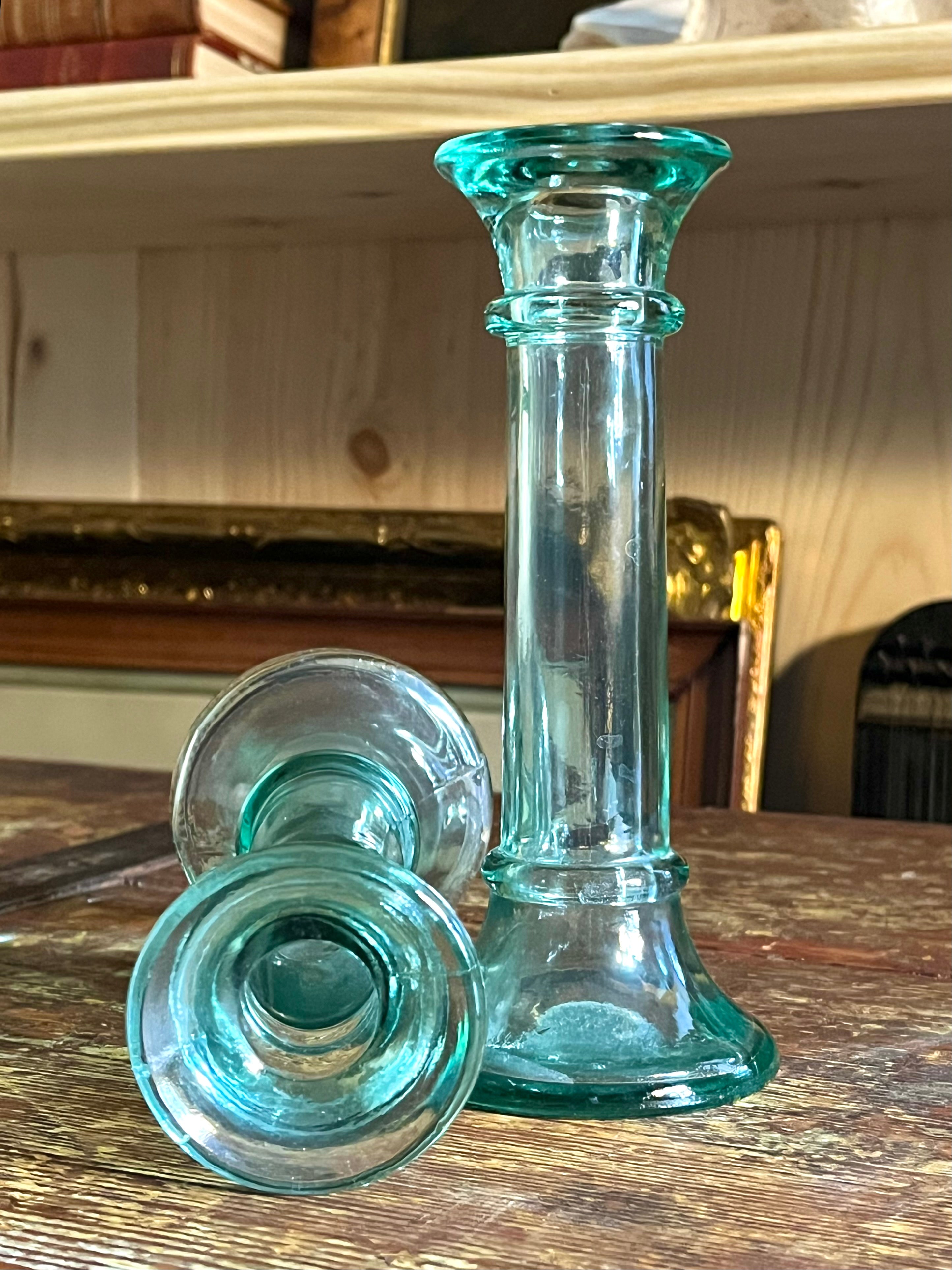 Vintage Glass Candlesticks