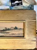 Antique Panoramic Coastal Watercolor