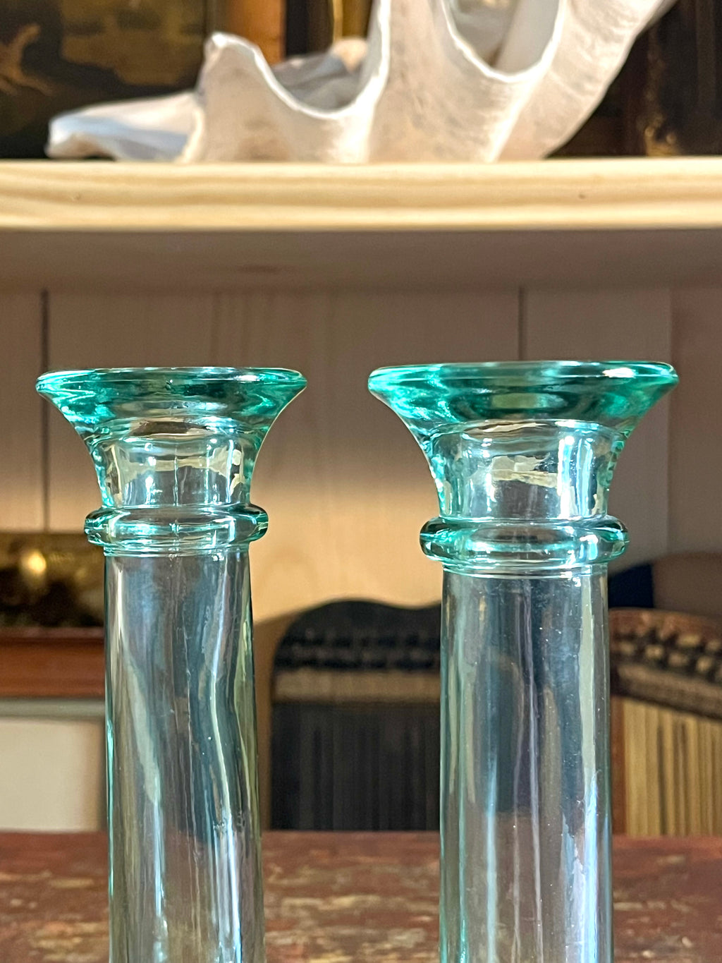 Vintage Glass Candlesticks