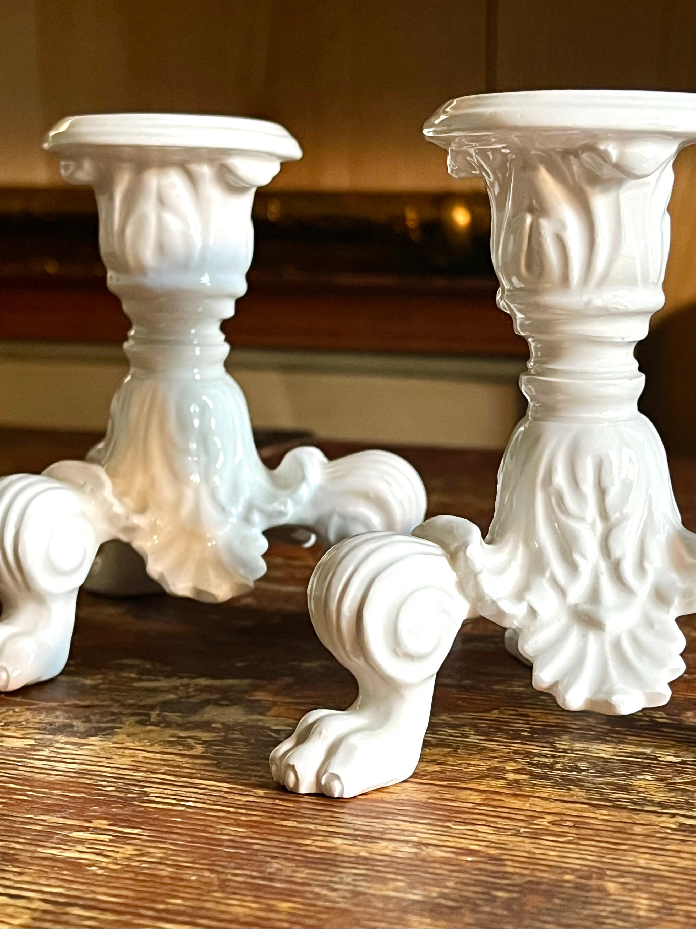 Italian Lion Footed Candleholders