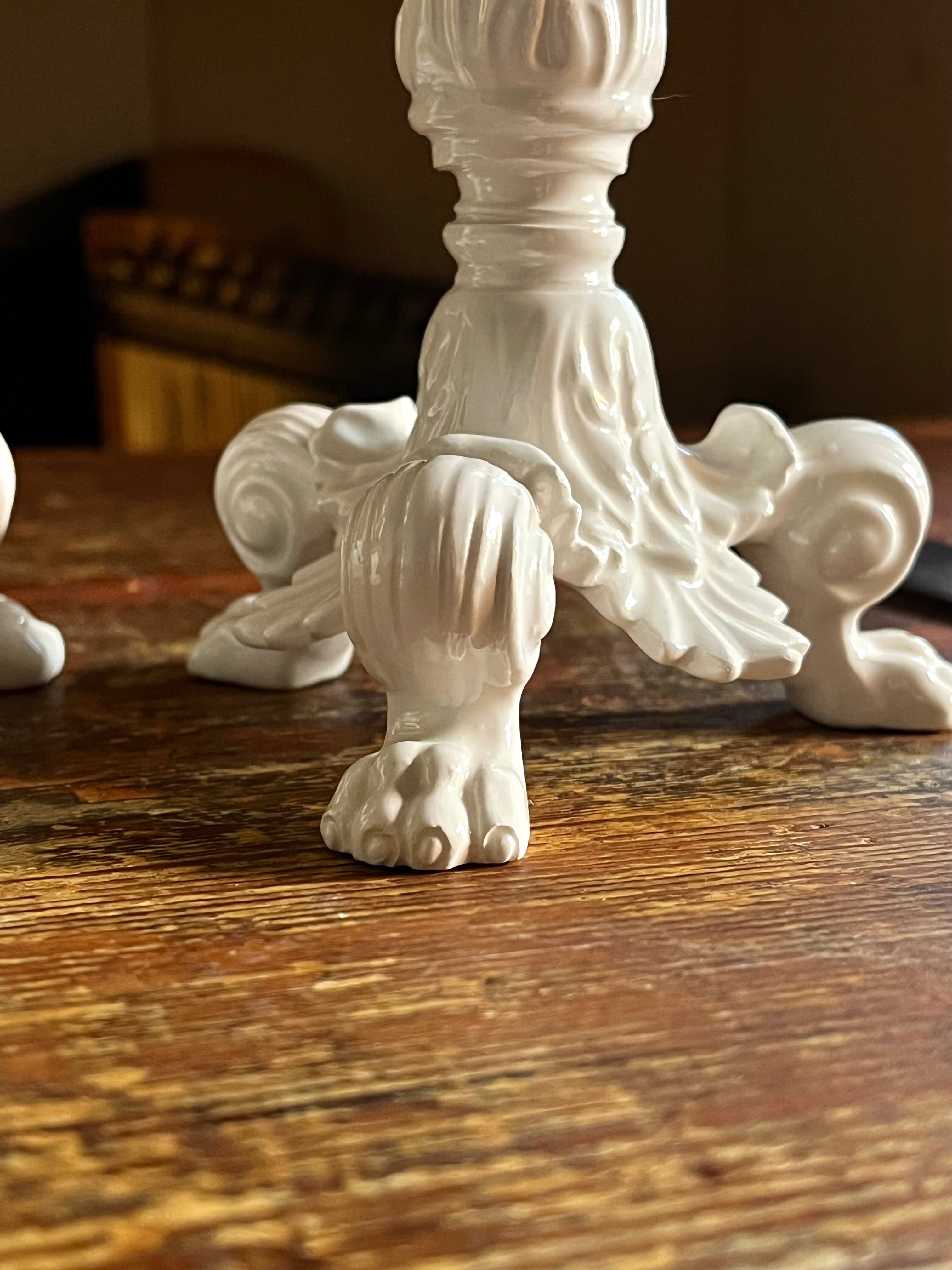 Italian Lion Footed Candleholders